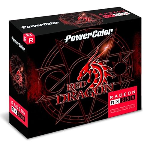 PowerColor AMD Radeon RX 550 4GB Red Dragon Graphics Card (Renewed