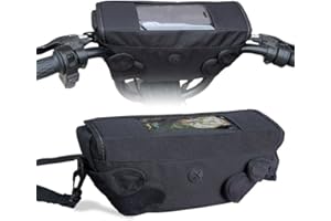 Motorcycle Handlebar Bag for Honda Trail 125 2021 2022 2023 2024, Water-Resistant Front Motorbike Storage with Phone Pouch, D