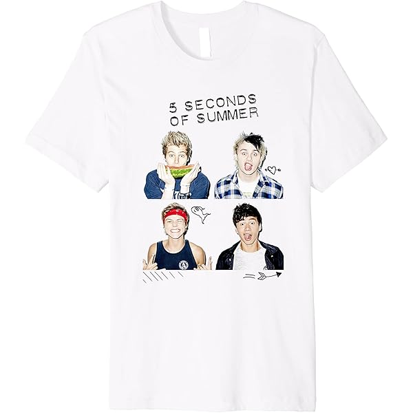 Amazon.com: 5 Seconds of Summer - Photo Scribble T-Shirt
