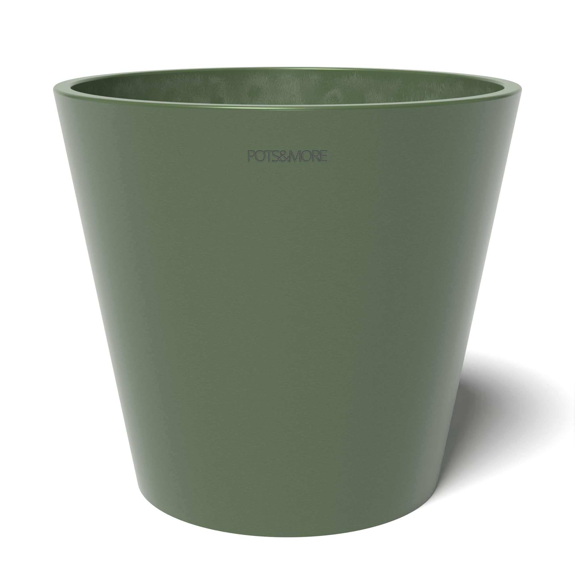 POTS&MORE Conico 20 Pot (Diameter 20 cm, Round Shape, Colour Olive Green, Height 18 cm, Plastic Planter for Indoor Plants) VP012004 — image 1