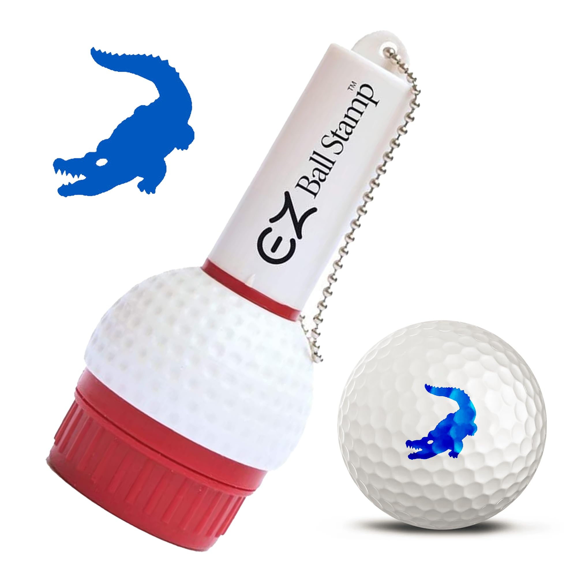 EZBallStamp Golf Ball Stamp - Blue Alligator