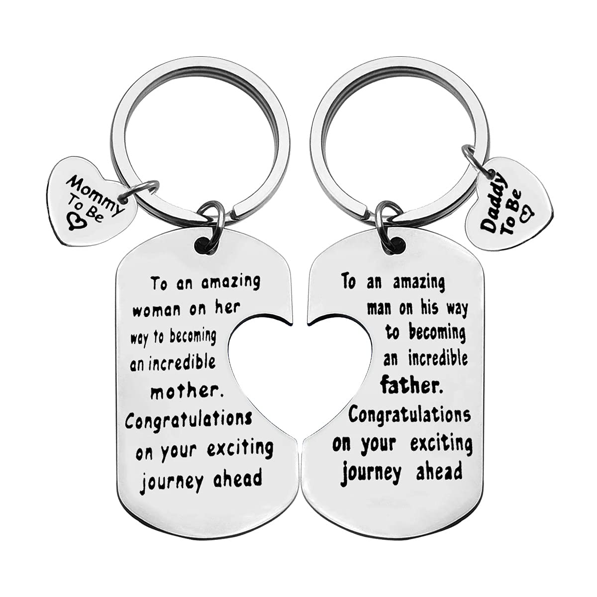 Mom to Be Gifts Daddy to Be Keyring Set Pregnancy Announcement Gift Baby Announcement Jewelry Gift Parents to Be Gift New Dad First Time Mom Keyring Gifts Future Mother Father Gift New Parents Gifts