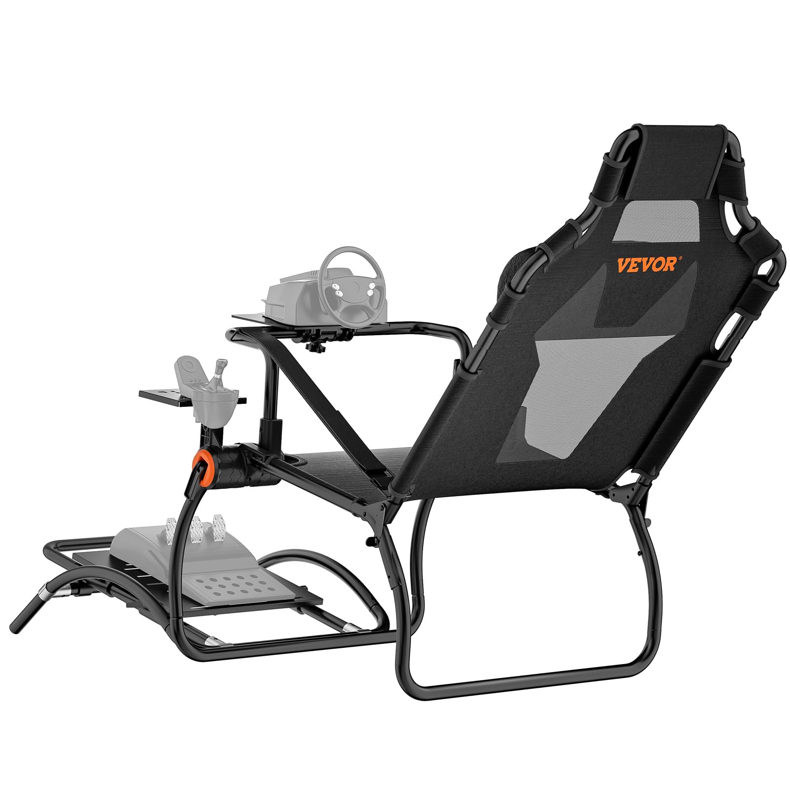 VEVOR Racing Wheel Stand Foldable For Logitech G923/G920/G29, Steering Wheel Stand & Foot Pedal Angle Adjustable,Portable Steel Driving Simulator Cockpit-Thrustmaster T248P, Fanatec, Hori, Compact