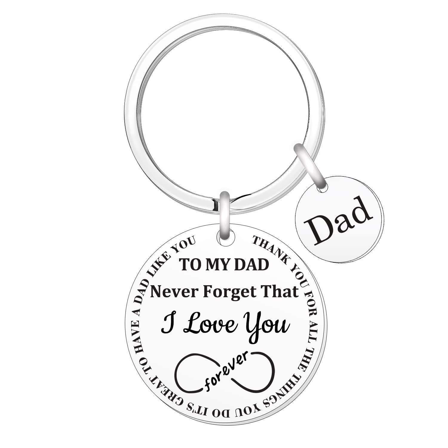 STYFA Dad Gift Keyring from Daughter Son Father’s Day Birthday Christmas Gift for Father Daddy Thanksgiving Day Valentine Present to Papa