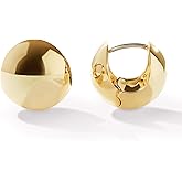 Ana Luisa Sphere Hoop Earring -Abby and Dakota Styles Womens Earrings - Trendy 14K Gold Plated, Silver Rhodium Plated w/Blue Marble - Mini Huggie Hoop Earrings for Women Hypoallergenic & Tarnish-Free