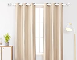 2 Pack Curtain Rods for Windows 48 to 84