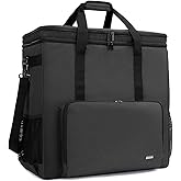 CURMIO Double-layer Carrying Case for Computer Tower, Desktop Computer Travel Storage Tote Bag for PC Chassis, Keyboard, Cabl