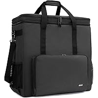 CURMIO Double-layer Carrying Case for Computer Tower, Desktop Computer Travel Storage Tote Bag for PC Chassis, Keyboard, Cabl
