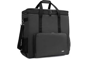 CURMIO Double-layer Carrying Case for Computer Tower, Desktop Computer Travel Storage Tote Bag for PC Chassis, Keyboard, Cabl