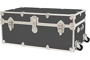 Rhino Trunk & Case Classic XL Trunk With Wheels 34"x20"x15", 1500+ lbs Capacity - Many Colors, Soft-Close Lid. Strong, USA Made Summer Camp Footlocker and Secure College Dorm Storage Chest