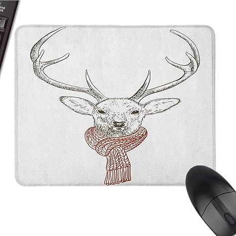 Amazon Com Computer Mouse Pad Antlers Illustration Of A Deer