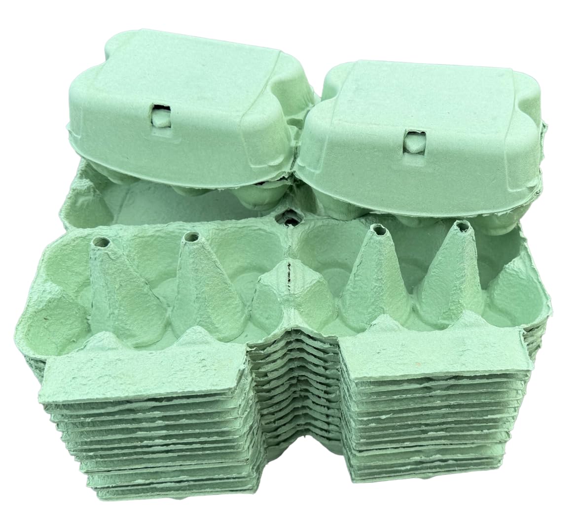 Anglia Farm Supplies - Effect 6 Highland Green - Coloured Egg Boxes - 1/2 dozen box cartons with 1 sheet labels (2 Dozen (24 Cartons))
