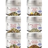 Italian Seasoning Gift Set - Tastes of Italy - Artisanal Spice Blends Six Pack - Non GMO, All Natural, Small Batch - Made By