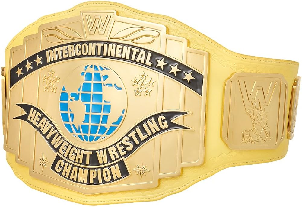 WWE Yellow Intercontinental Championship Replica Title Belt - Image 3