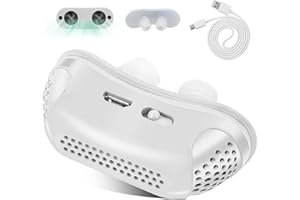 EENET Anti Snoring Devices, Effective Snoring Prevention, Twin Turbine Electric Adjustable and Breathable, Adjustable Wind Speed, Snoring Solution for Men and Women, Suitable for All Nose Shapes. White - 01