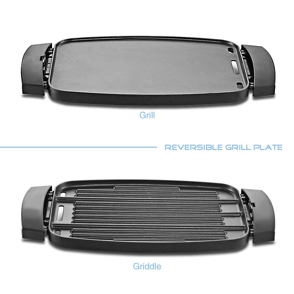 Magicook Electric Reversible Grill Griddle with Removable Nonstick