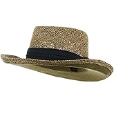 MG Gambler Straw Hat - Navy Band