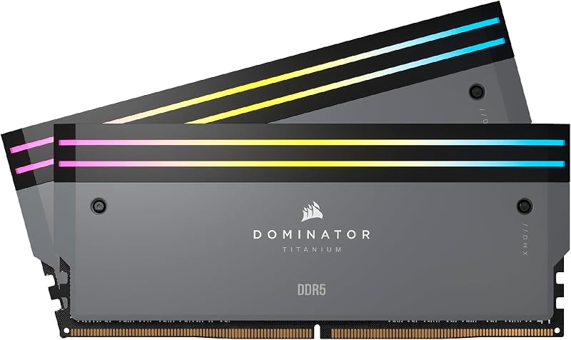 Corsair Dominator Titanium RGB DDR5 32GB 6000MHz CL30 AMD EXPO Intel XMP Grey