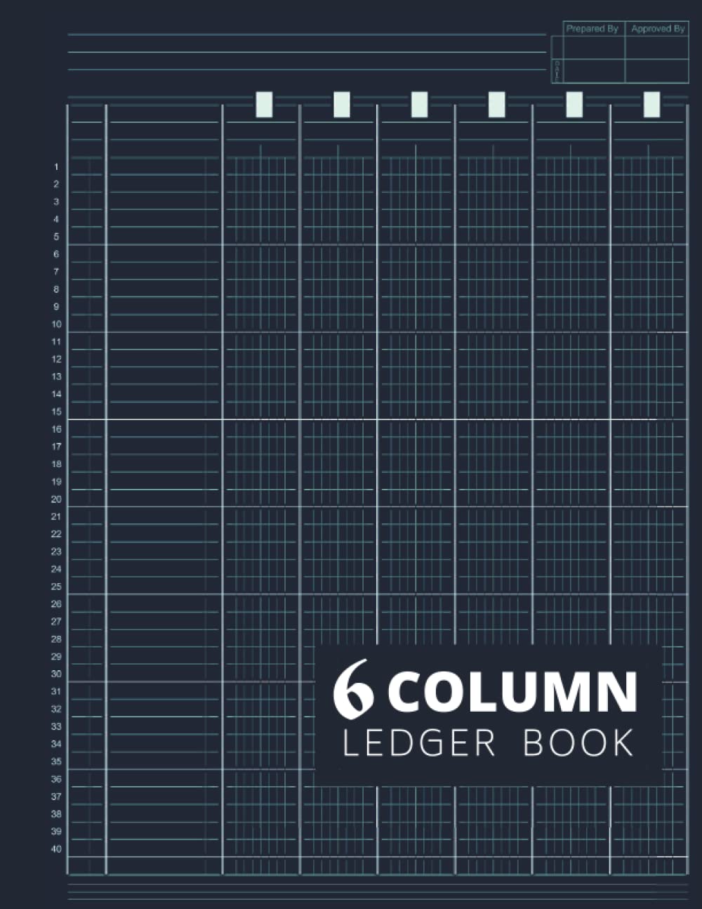 6 Column Ledger Book: Accounting Ledger Book / Income and Expense Log Book For Small Business and Personal Finance / Columnar Pad: 6 Column Analysis … For Small Business / High Quality Black Cover