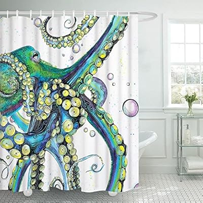 Amazon Com Bathroom Shower Curtain Colorful Fashion Octopus