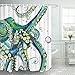 Alishomtll Bathroom Shower Curtain Colorful Fashion Octopus Shower Curtains Durable Fabric Bath Curtain Waterproof Bathroom Curtain with 12 Hooks, Colorful Fashion Octopus Shower Curtain
