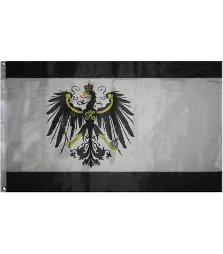 Koninkrijk Pruisen 1701-1918 Vlag 45x30 Cm Met Koorden - Hoge Kwaliteit Pruisische Vlag