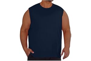 TXGMNA Men's Plus Size Tank Top Summer Sleeveless T-Shirts Round Neck Pullover Sports Fitness Quick-Dry Oversized Vest
