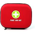 Jipemtra First Aid Hard Case Empty, First Aid Hard Case First Aid EVA Hard Red Medical Bag for Home Health First Emergency Responder Camping Outdoors (Red)