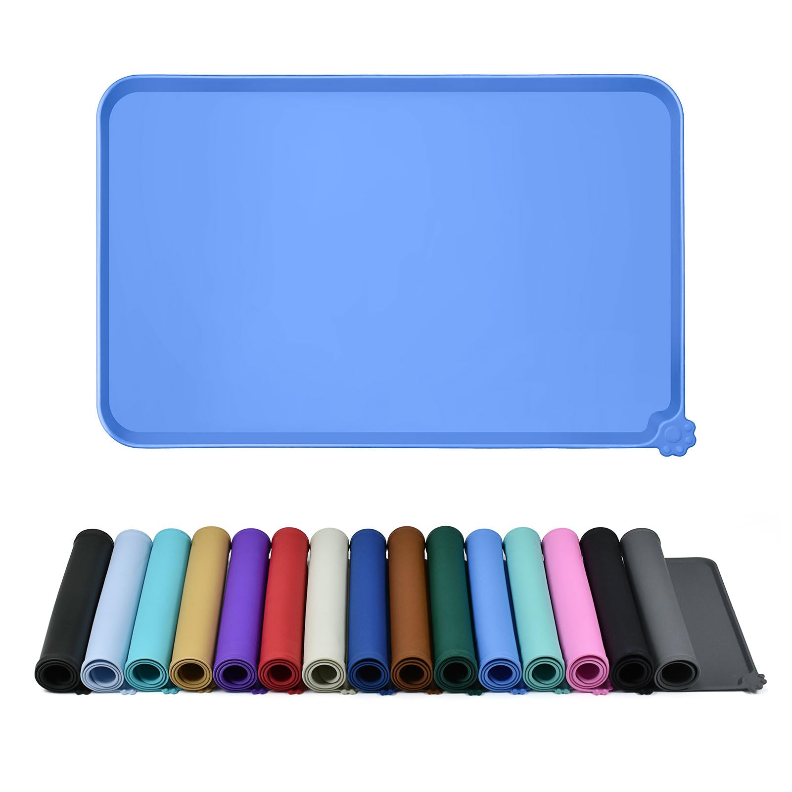 Reopet Silicone Dog Cat Bowl Mat Non-Stick Food Pad Water Cushion Waterproof - Multiple Colors, Sizes & Purposes