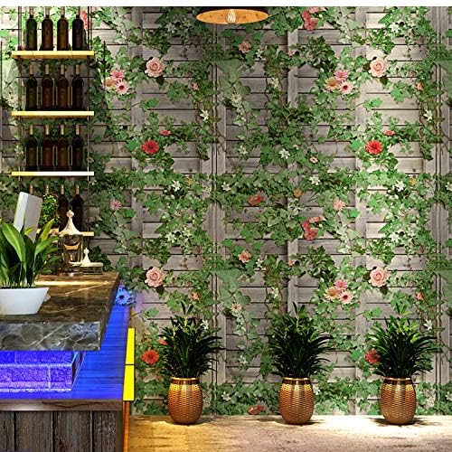 yhyxll Restaurant hotel decoration wallpaper creeper 3d solid green leaf background wall paper