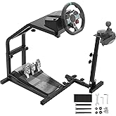 Racing Wheel Stand Height Adjustable Steering Wheel Stand, Driving Simulator Cockpit Compatible with Logitech G25, G27, G29,