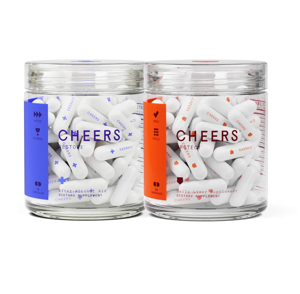 Cheers Restore & Cheers Protect Combo (Single) -Hangover Prevention Pills & Liver Support Supplement Combo for Liver Health & Liver Detox - Contains Milk Thistle Extract and Dihydromyricetin (DHM)