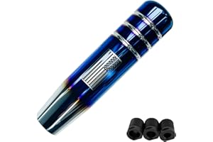 tobenbone Gear Stick Shifter Knobs, 5" Aluminum Alloy Weighted Car Gear Lever Handle, American Flag Design Automatic Shift Knob Fits Most Automatic Manual Transmission Vehicle (Multicolor)