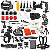 Erligpowht GoPro Accessories Outdoor Sports Bundle Kit for GoPro Hero 4/3+/3/2/1 Cameras and sj4000/sj5000 cameras in Parachuting Swimming Rowing Surfing Skiing Climbing Running Bike Riding Camping Diving Outing Any Other Outdoor Sports.Chest/Head Mount Strap + Extendable Handheld Monopod + Car Suction Cup Mount + Bike Handlebar Holder + Floating Hand Grip + Remote Nylon Wrist Strap + Ant-fog Inserts + Curved Flat Surface Mounts + J-Hooks Adapters + Rubber Lock Plug + Tripod Adapter+ Surface Release Buckle + Insurance Straps + Pouch