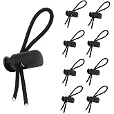 Gosknor 8pcs Bib Holder for Runners, Black Race Bib Toggles Clip | Pins Boards Snaps Running Number Fasteners Belt for Marathons Essentials Accessories