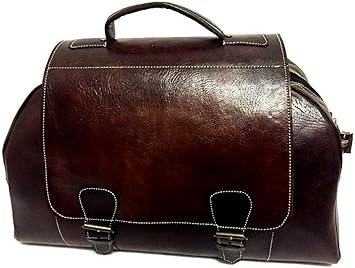 handmade leather suitcase