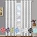 Royal Hotel Bedding Meridian Navy Grommet Blackout Window Curtain Panels, Pair/Set of 2 Panels, 52x96 inches Each