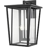 Z-Lite 571XL-BK 3 Light Outdoor Wall Sconce, Black