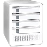 ICY DOCK ICYCube MB561US-4S-1 4 Bay eSATA(PM) + USB Hot Swap External 3.5" SATA HDD Enclosure - White