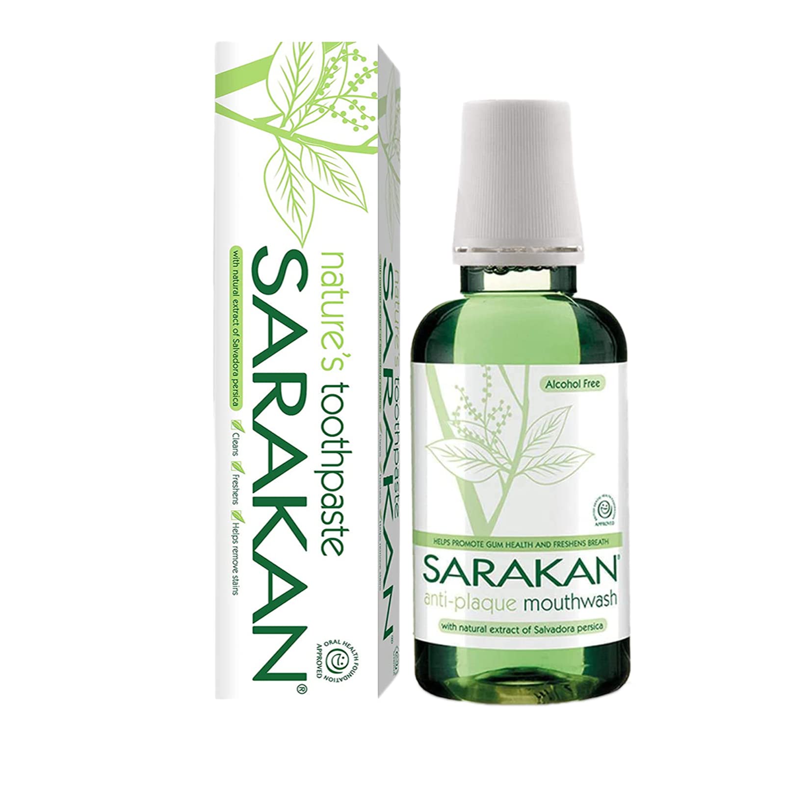 Sarakan Nature's Dental Care Kit Toothpaste 50ml & Mouthwash 300ml