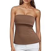 AUTOMET Going Out Tube Tops for Women 2026 Trendy Summer Off Shoulder Backless Cute Work Shirts Vacation Top Y2k Outfits