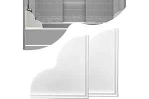 FAILUN Shower Splash Guard, 2pcs Tub Water Splash Guard with Self-Adhesive Splash Guard for Bathtub Corner to Keep Water in Shower or Bath(7.87X7.87In)