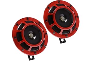 Anxingo Car Horn Kit with Bracket, 12V Universal Vehicle Horn, High Tone and Low Tone Metal