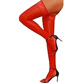 himifuns Thigh High Stockings for Women Sheer Lace Top Stocking Sexy Anti-Slip Silicone Pantyhose Hold Up Stockings for Women
