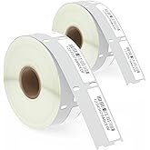 BETCKEY - Compatible DYMO 30346 (1/2" x 1-7/8") Library Barcode Labels - Compatible with DYMO Labelwriter 450, 4XL, NOT FIT 550 & 5XL [2 Rolls/1200 Labels]