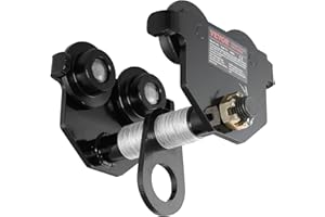 VEVOR Manual Trolley, 2200 lbs/1 Ton Load Capacity, Push Beam Trolley with Dual Wheels, Adjustable for I-Beam Flange Width 2.