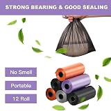 URAQT Car Trash Bag 90 Pcs 6 Rolls PE Mini Trash Bags for Car Discreet Design view 4