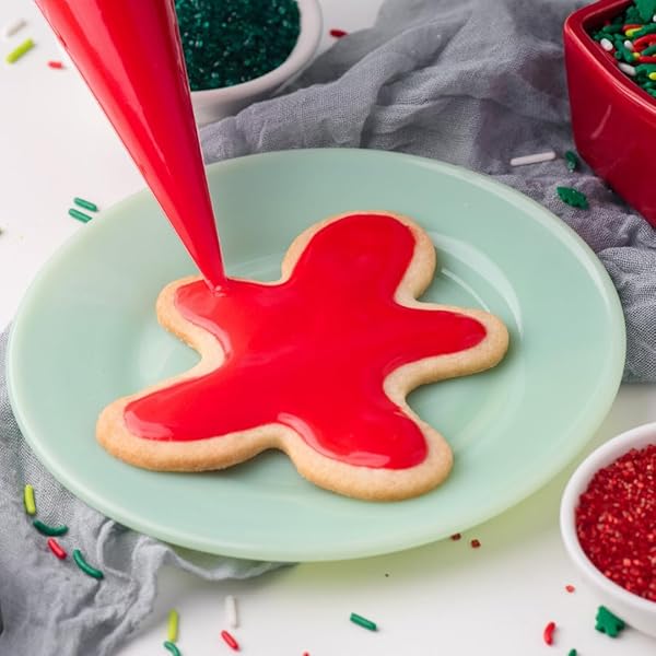 SWEETS INDEED FROSTING KIT PLUS SPRINKLES FROSTING TUBES NOZZLES 11.71 OUNCES PERFECT FOR BAKING AND COOKIE DECOARTING (XMAS DECORATING KIT)