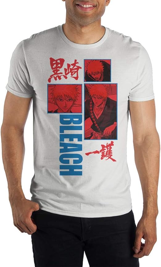 Bleach Graphic Artwork Crew Neck ShortSleeve Tshirt Clothing