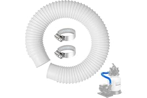 JETGOMET 1.25" Pool Sand Filter Pump Hose – Replacement Hose for Above Ground Pools & Sand Filter Pumps (1, white)